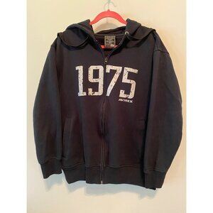 Arivex Men's AUTHENTIC Black Hoodie Full Zip Heavy Weight Large